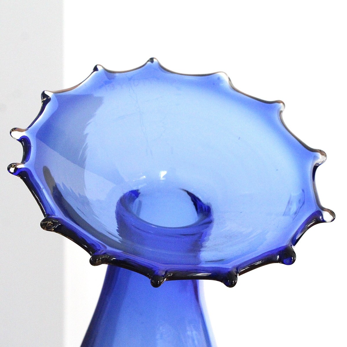 Vintage La Murrina Murano Glass Vase Blue Gradient Large
