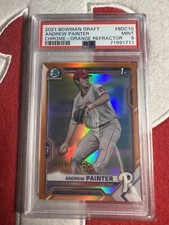 2021 Bowman Chrome Andrew Painter Orange Refractor 14/25 PSA 9 Phillies