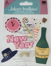 NEW Jolee's Boutique - 2009 NEW YEAR COUNTDOWN Dimensional Stickers, 8 pcs RARE