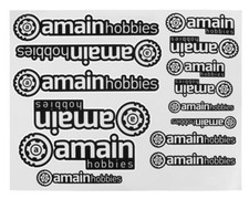 AMain Hobbies Sticker Sheet Black  AMN1002-BLK 