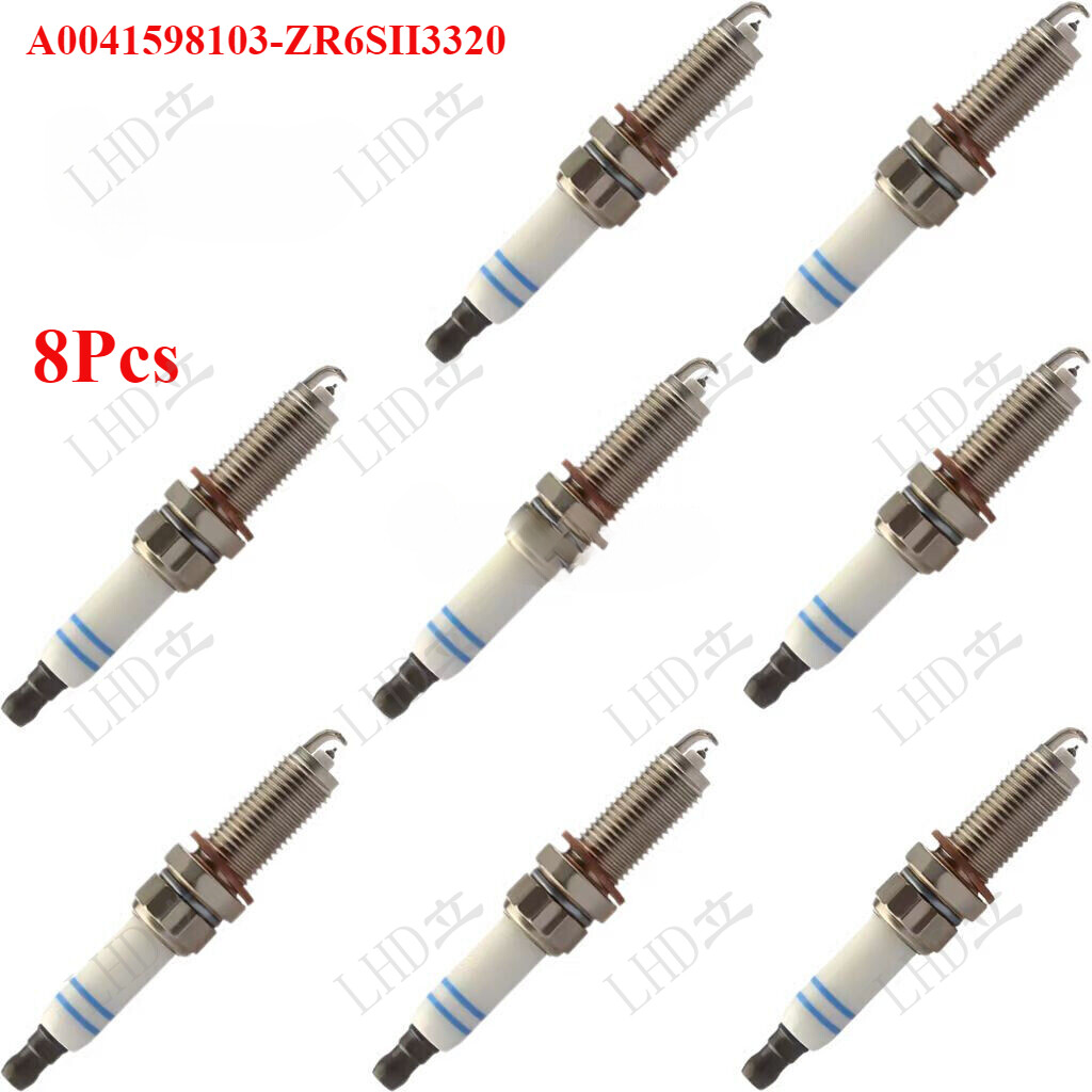 8 Pcs A0041598103 ZR6SII3320 Spark Plugs For Mercedes Benz New