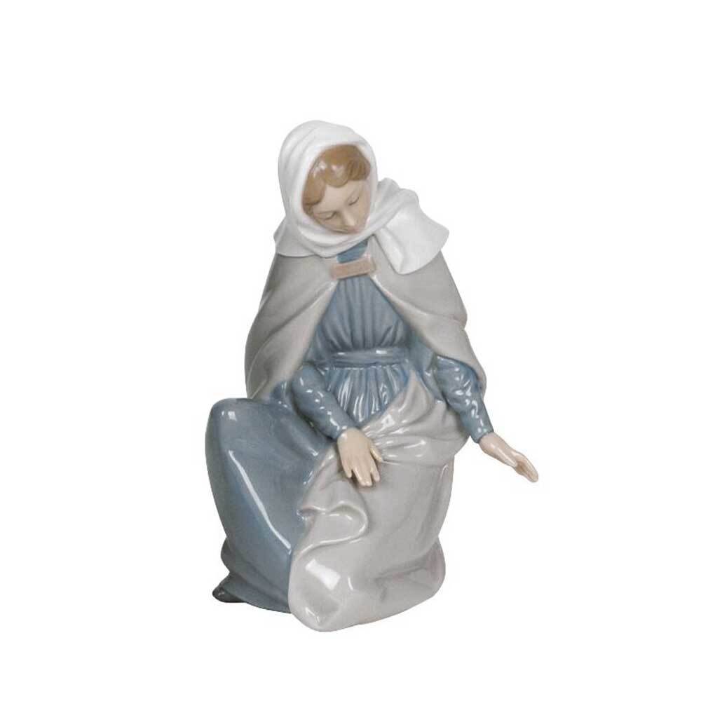 NAO Figura Statua in Porcellana Natività Madonna Maria 18cm Decorazione di Natal