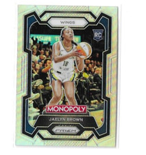 Jaelyn Brown 2024 Panini Monopoly Prizm WNBA Silver Prizm Refractor Rookie #15