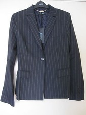 Bnwt Guess By Marciano Ladies Women Blazer Size 44 Black Striped
