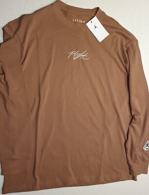  NWT Jordan Flight Essentials Long Sleeve Size Large color Brown DN4427-256 