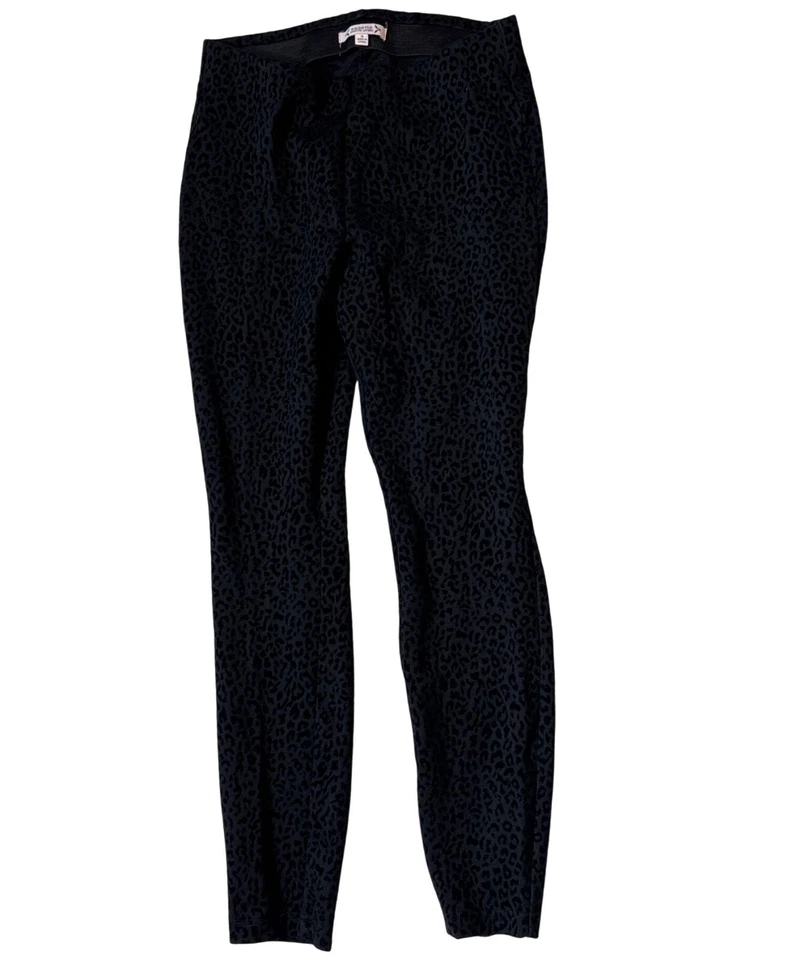 Nanette Lepore Women's Black & Gray Leopard Print Skinny Ankle Leggings Size S - Image 3 of 4