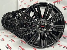 Cerchi in lega 22 pollici Range Rover Velar/Evoque Style nero lucido stile 5x108 9007