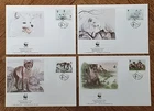 1993 FINLAND SUOMI SET WWF WILD ANIMALS ARCTIC FOX FDC