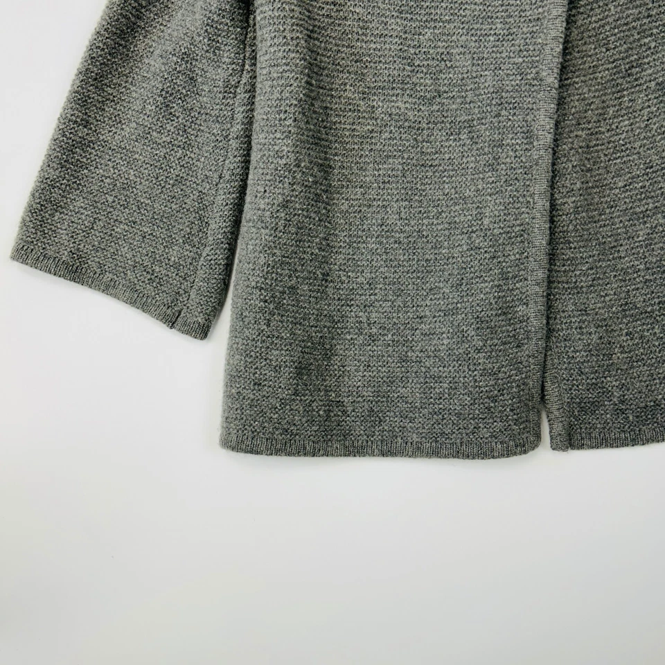 Fenn Wright Manson Womens Sweater Gray Medium Angora Shawl Cardigan Button Knit - Image 2 of 4