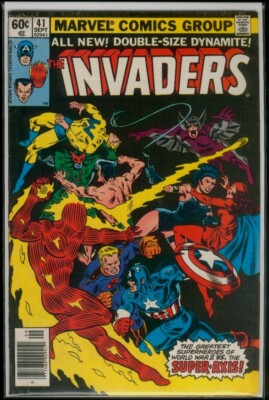 Marvel Comic The INVADERS #41 Captain America Sub-Mariner Human Torch FN/VFN 7.0
