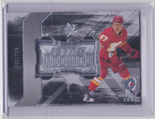 2023-24 UD SPX FINITE ROOKIES INSERT 562/799 CONNOR ZARY #F-10 CALGARY FLAMES