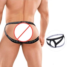 Low Rise Gay Thong String Bikini Panties Sexy Hollow Men's Underwear Jockstrap