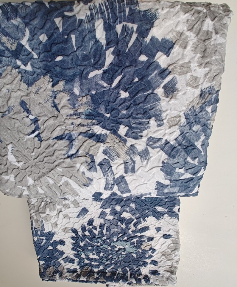 DKNY Fabric Shower Curtain Brushstroke Floral Microsculpt 72x72 White ...