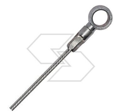 Câble Acier Galvanisé 14 Mm Avec Œillet – 5 M – Charge Lourde Sertie DIN 6899 – Idéal Levage & Élingage