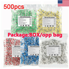 500PCS Solder Seal Sleeve Heat Shrink Butt Wire Connectors Terminals Waterproof