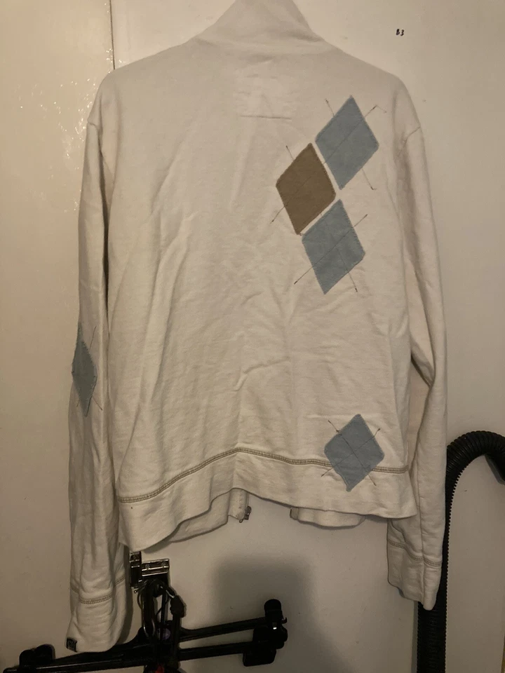 Cárdigan Crosshatch Hombre Años 70 Estilo Retro Vintage Talla Mediana.  Y4 Foto 4 de 4