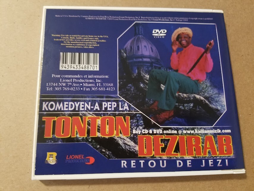 Tonton Dezirab Le Retou De Jezi Haitian Comedy Creole DVD Haiti