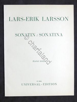 Sheet Music - Larsson - Sonatina - Op. 16 - Piano Solo - Universal Edition 10994