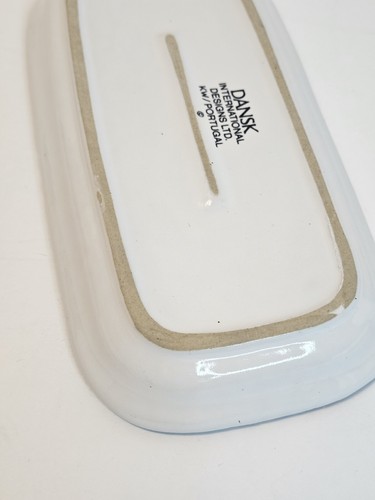 Guardaplatos de mantequilla cubierto de arena blanca Dansk Mesa 8 pulgadas cocina Portugal - Imagen 8 de 14