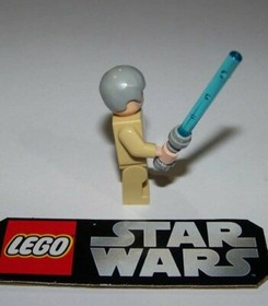 LEGO STAR WARS #8092 - OBI WAN KENOBI W/SABRE (SMOOTH HAIR/GREY)  - PRESTINE 