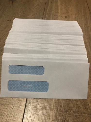 250 Double Window Security-Tinted Check Envelope #8 5/8 x 3 5/8Commercial 24532