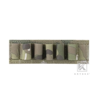 KRYDEX Shotgun Shell Holder Chemlight Cyalume 5-Cells Elastic Hook Back MC Camo