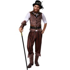 Kostüm Herren Steampunk Abenteurer Gothic viktorianisch Retro Fasching Karneval