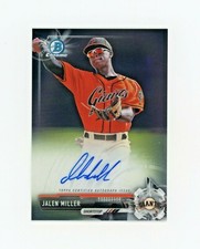 JALEN MILLER 2017 Bowman Chrome Auto Rc #CPA-JMI San Francisco Giants