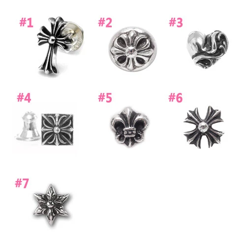 Authentic Chrome Hearts Stud Earring Cross Fat and more Choose one