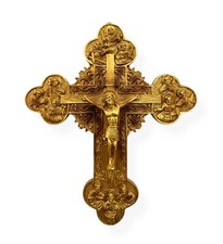 Crucifijo 6" Tono Bronce Pared Cruz 4 Vías Religioso Católico Regalo Crucifijo Cruz