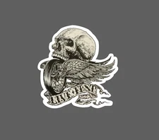 Live Fast Sticker Motorcycle Waterproof Quote Skull Bones Gift NEW