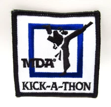 MDA Kick-A-Thon Patch Martial Arts Muscular Dystrophy Association Vintage