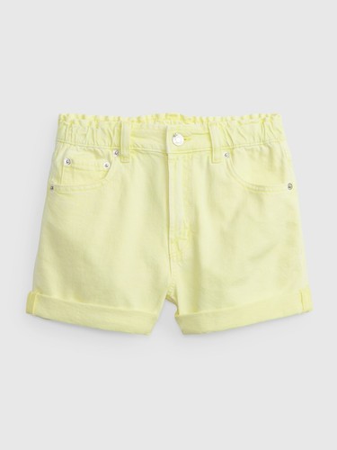 NWT Gap Kids Girls Yellow Denim Jean Shorts Size 7