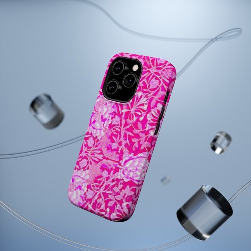 Magsafe Phone Case for iPhones 13-14 Pink Floral Art - Picture 31 of 81