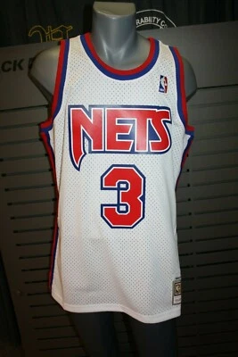 Mitchell Et Ness Maillot NBA 2.0 New York Nets #3 Drazen Petrovic Blanc - Photo 1/4