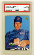 1993 Upper Deck Baseball ON DECK Set  PSA 10 Nolan Ryan, PSA 9 Thomas, Brett 8.5