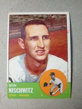 1963 Topps - Ron Nischwitz #152 - Cleveland Indians - VG