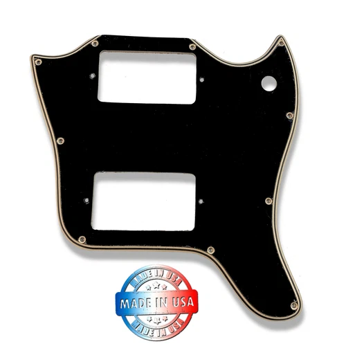 Black/Cream Wide Bevel Pickguard 1965-1966 Gibson Melody Maker Humbucker Toggle