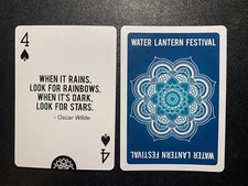 swap playing cards  WATER LANTERN FESTIVAL   Oscar Wilde    FOUR  OF SPADES