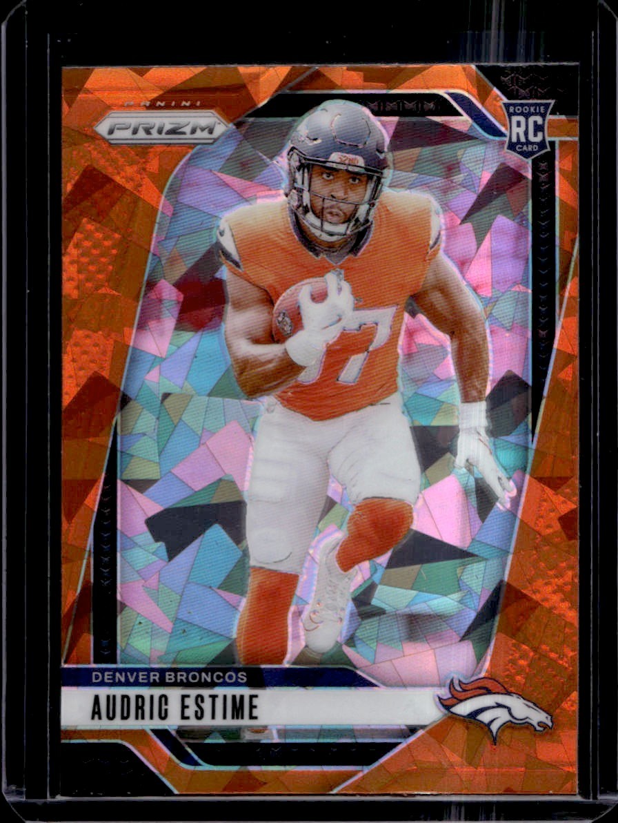 2024 Panini Prizm - Rookies Audric Estime #306 Orange Ice Prizm (RC)