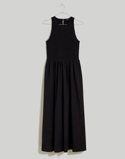 Madewell The Melody Smocked Midi Dress Women's Size XXS in Black New With Tags!
