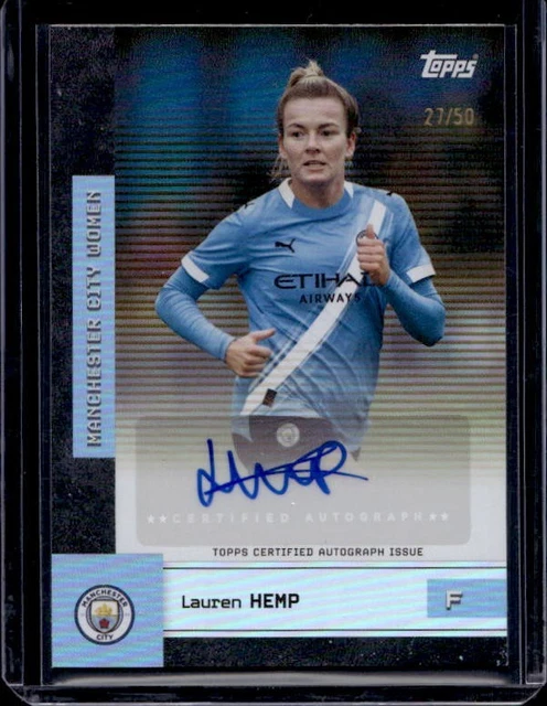Lauren Hemp Auto /50 2025/26 Topps Manchester City England Team Set Autograph
