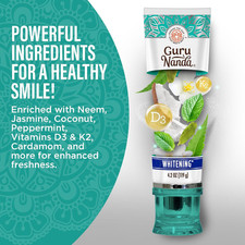 Hydroxyapatite Toothpaste, SLS Fluoride Free, Whitening Toothpaste with Ton...