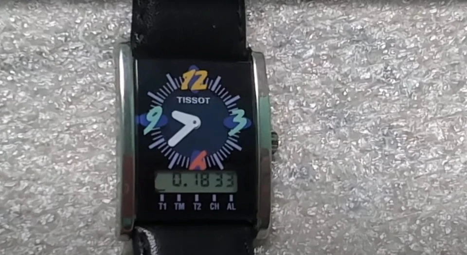 SELTENE TISSOT TWO TIMER D377 TANK MODELL HERREN SWISS MADE UHR EDITION VERKAUF ALS - Bild 4 von 4