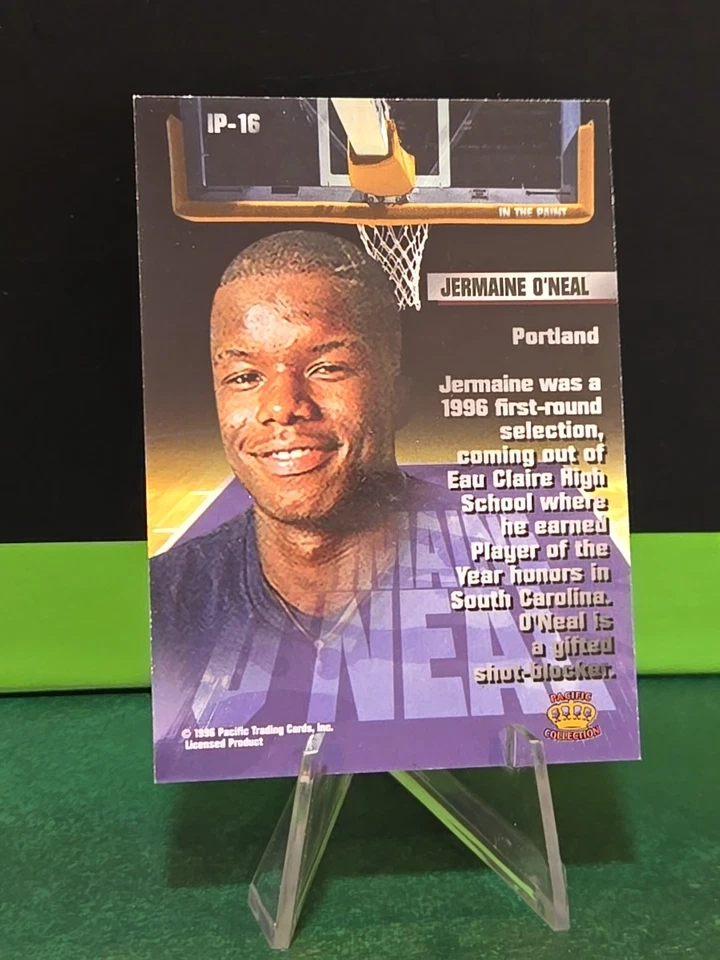 Jermaime O'Neal (RC) - 1996 Pacific Power In the Paint #IP-16  Foto 2 de 2