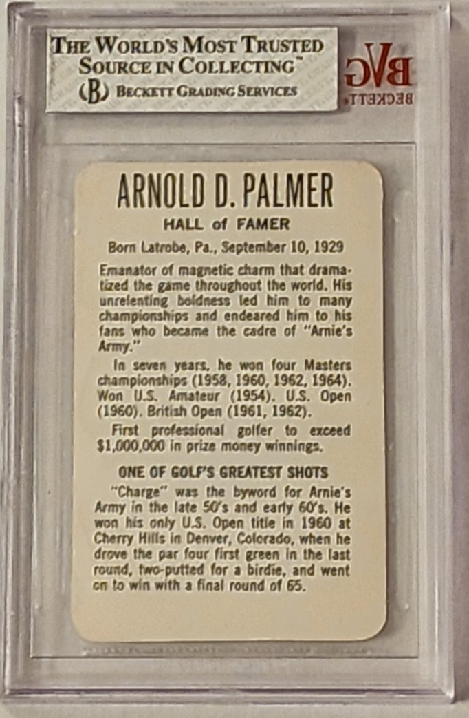1979 Hall of Famer Arnold Palmer    BGS 5   Excellent   Rare and Beautiful Card view 5