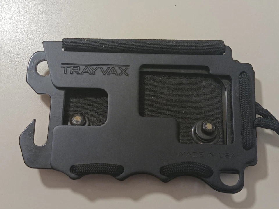 Trayvax Original 2.0 Black Tactical RFID Metal Wallet USA Made EDC Minimalist - Image 4 of 4