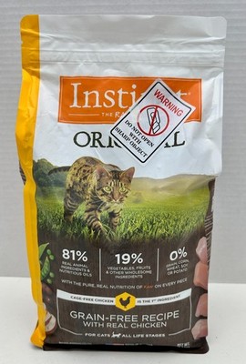 Instinct Original Grain Free Real Chicken Dry Cat Food 5lb Bag