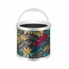 Foldable Fishing Bucket, Canvas, Hard Bottom, Outdoor, Portable
