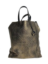BOTTEGA VENETA Intrecciomirage Vertical Tote Tote Bag Leather GLD Allover